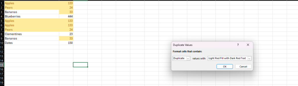 Highlight duplicates in Excel